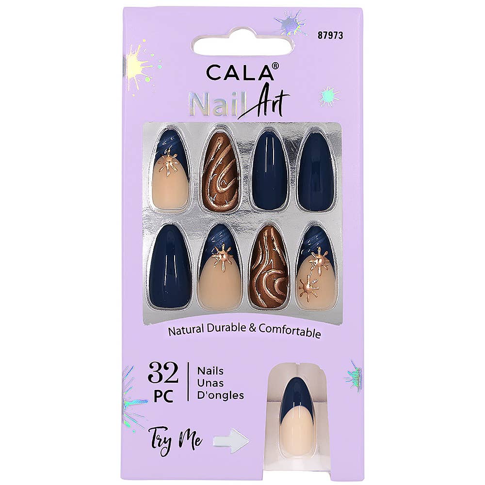 CALA NAIL ART DECORATION SET ROYAL GOLD AND BLUE, 87973 S