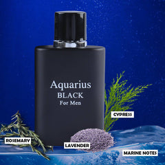 Aquarius Black Spray Cologne Eau De Toilette For Men