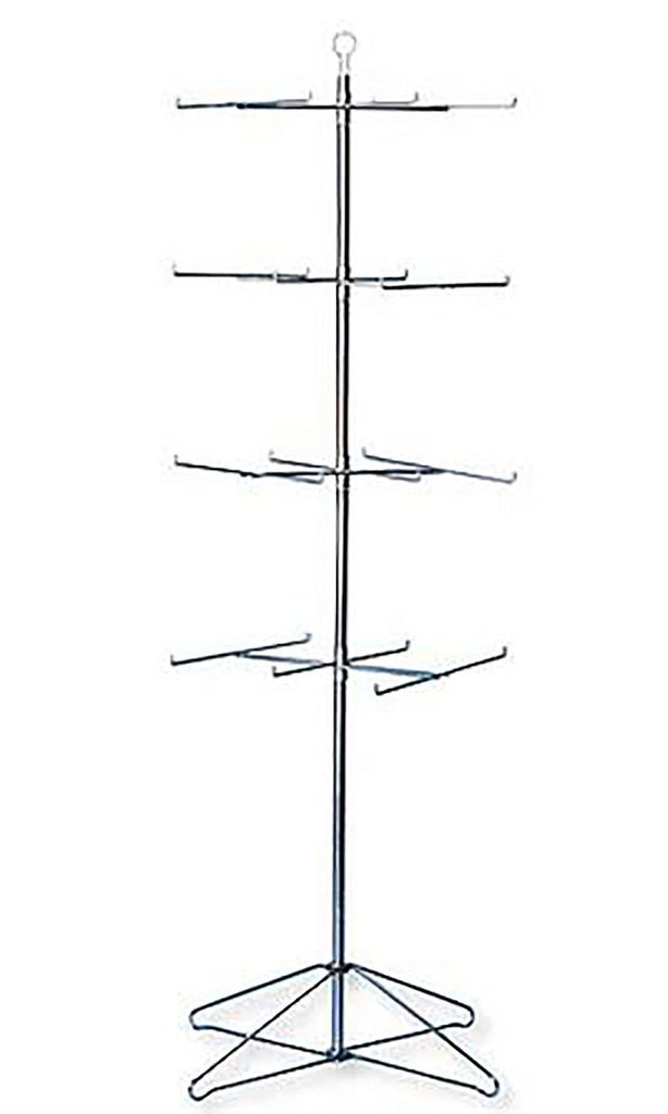 4-Tier Chrome Wire Spinner Rack - 63-1/2"H