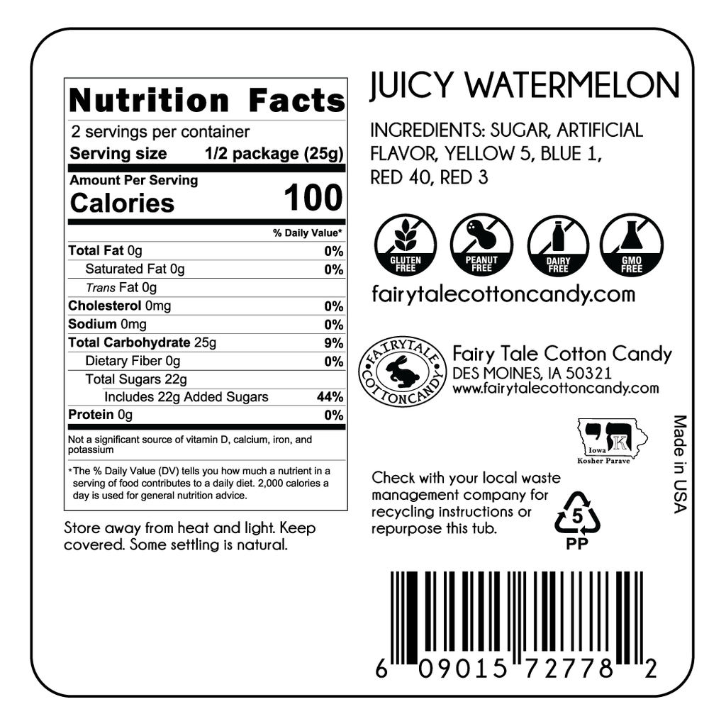 Juicy Watermelon Cotton Candy