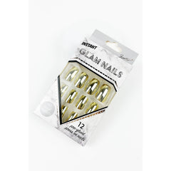 SQUARE SHAPED METALIC COLOR PRESS ON FAKE NAILS