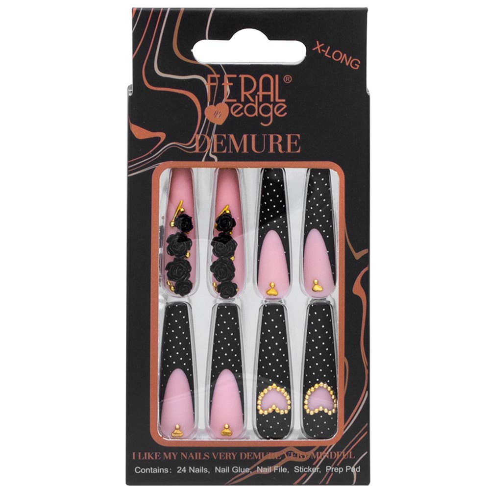 FERAL EDGE DEMURE DESIGN71 NAIL DECORATION SET, DEMURE 71