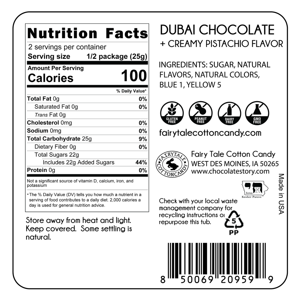 Dubai Chocolate Cotton Candy