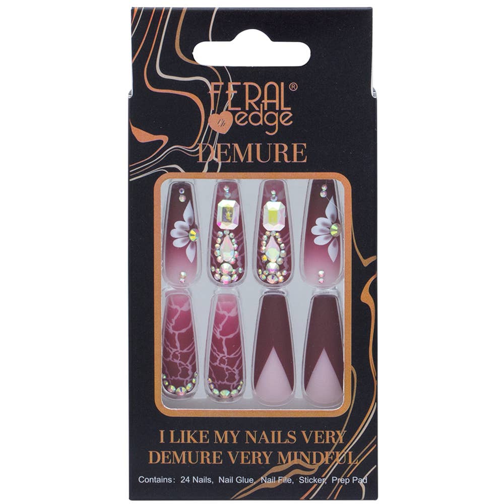 FERAL EDGE DEMURE DESIGN118 NAIL DECORATION SET, DEMURE 118