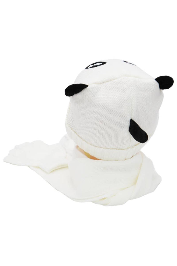 Kids 3 Pcs Panda Beanie, Wrap Scarf, and Gloves