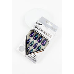 COFFIN SHAPED SHINYY GLAM  PRESS ON FAKE NAIL