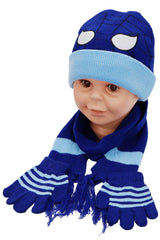 Kids Spider Beanie, Wrap Scarf, and Gloves Set