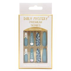 CROSS RHINESTONE PATTERN NAIL TIPS, JBS 0054