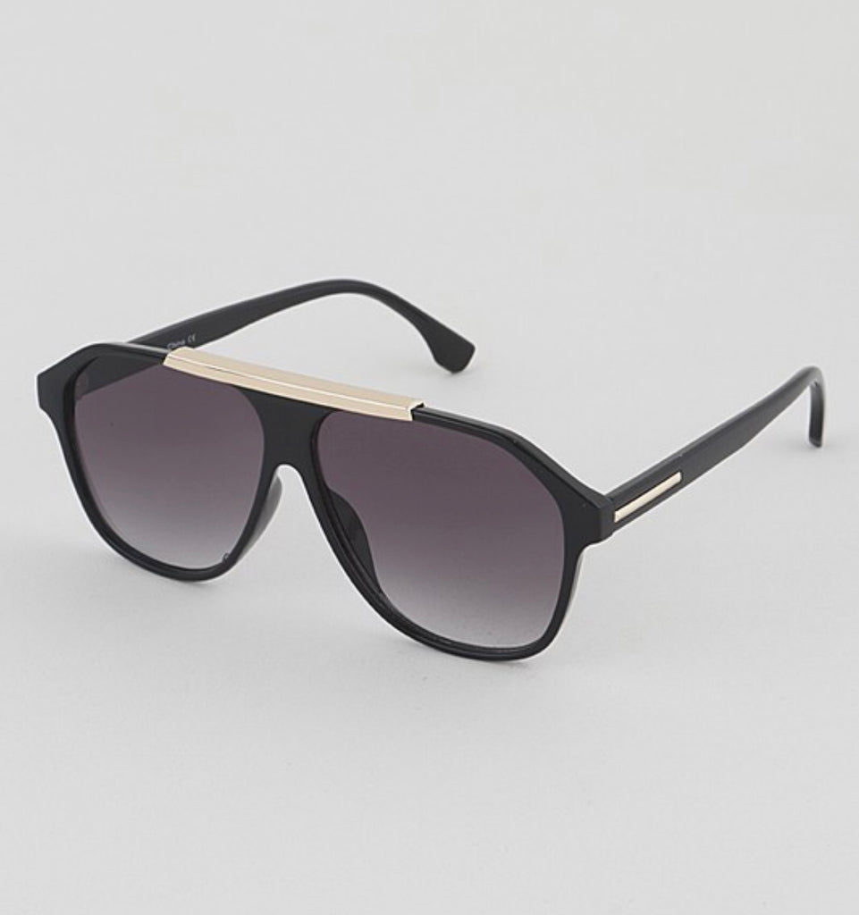 Black Out Aviator Sunglasses