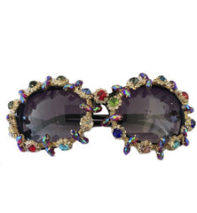 Golden Sun Rhinestone Sunglasses