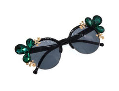 Cat eye rhinestone sunglasses