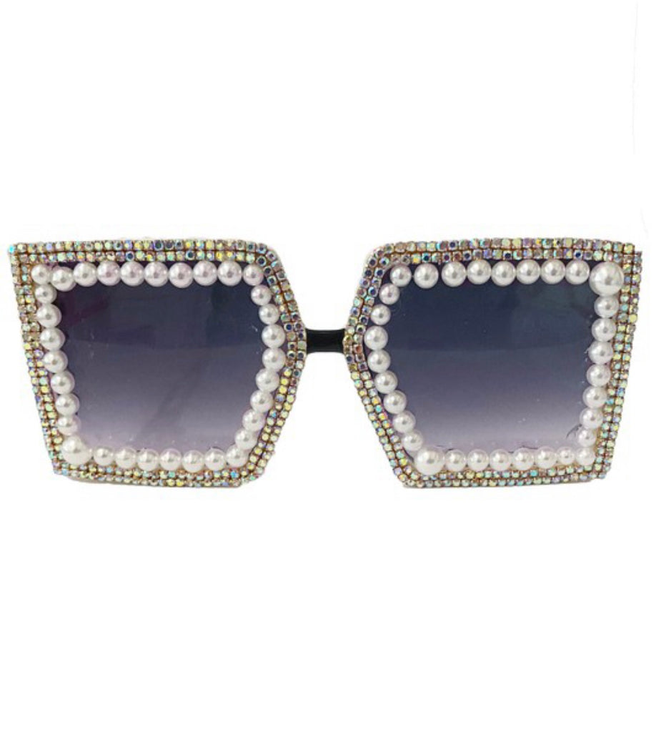 Square rhinestone pearl