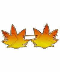 Leaf rhinestone